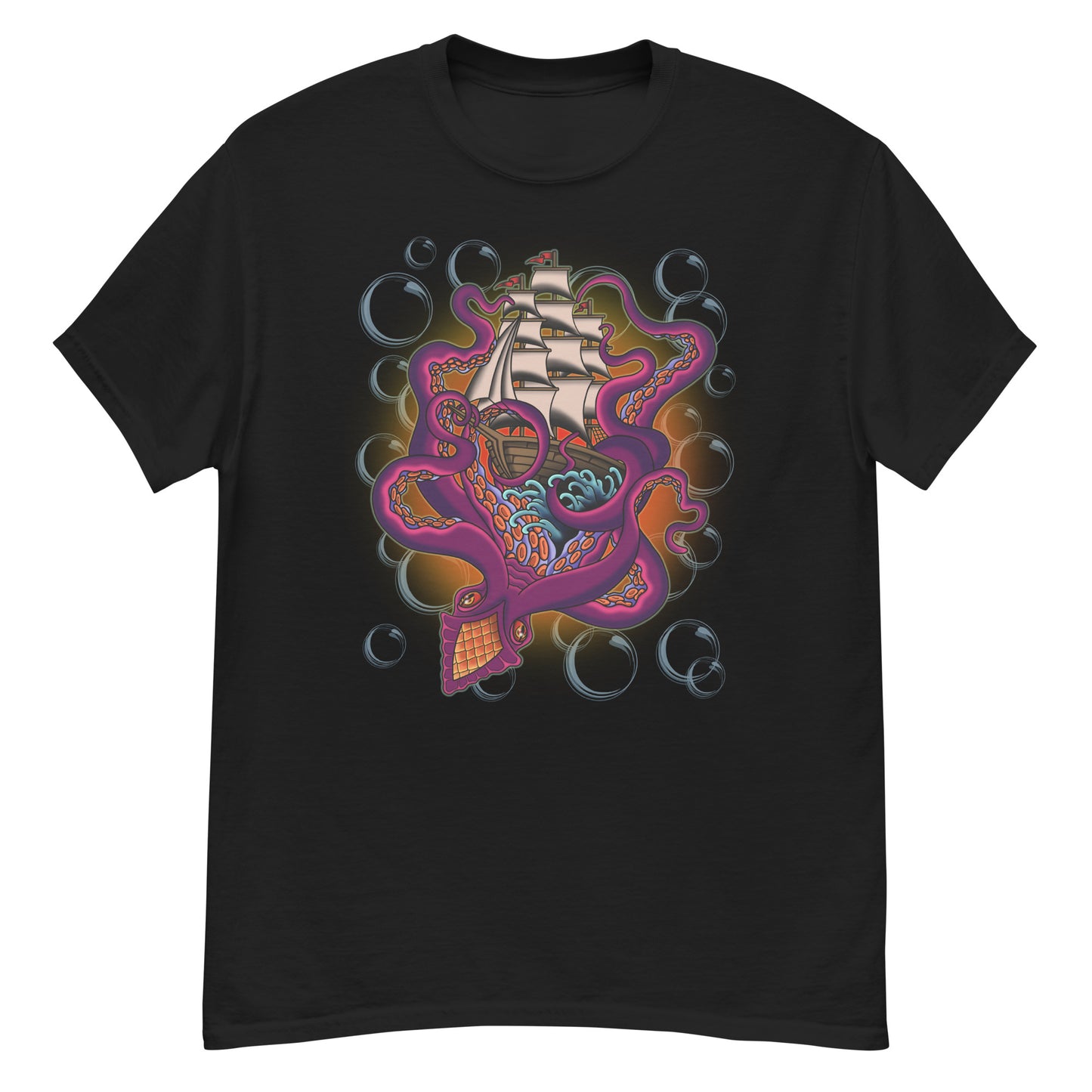 Ship and Kraken Unisex T-Shirt