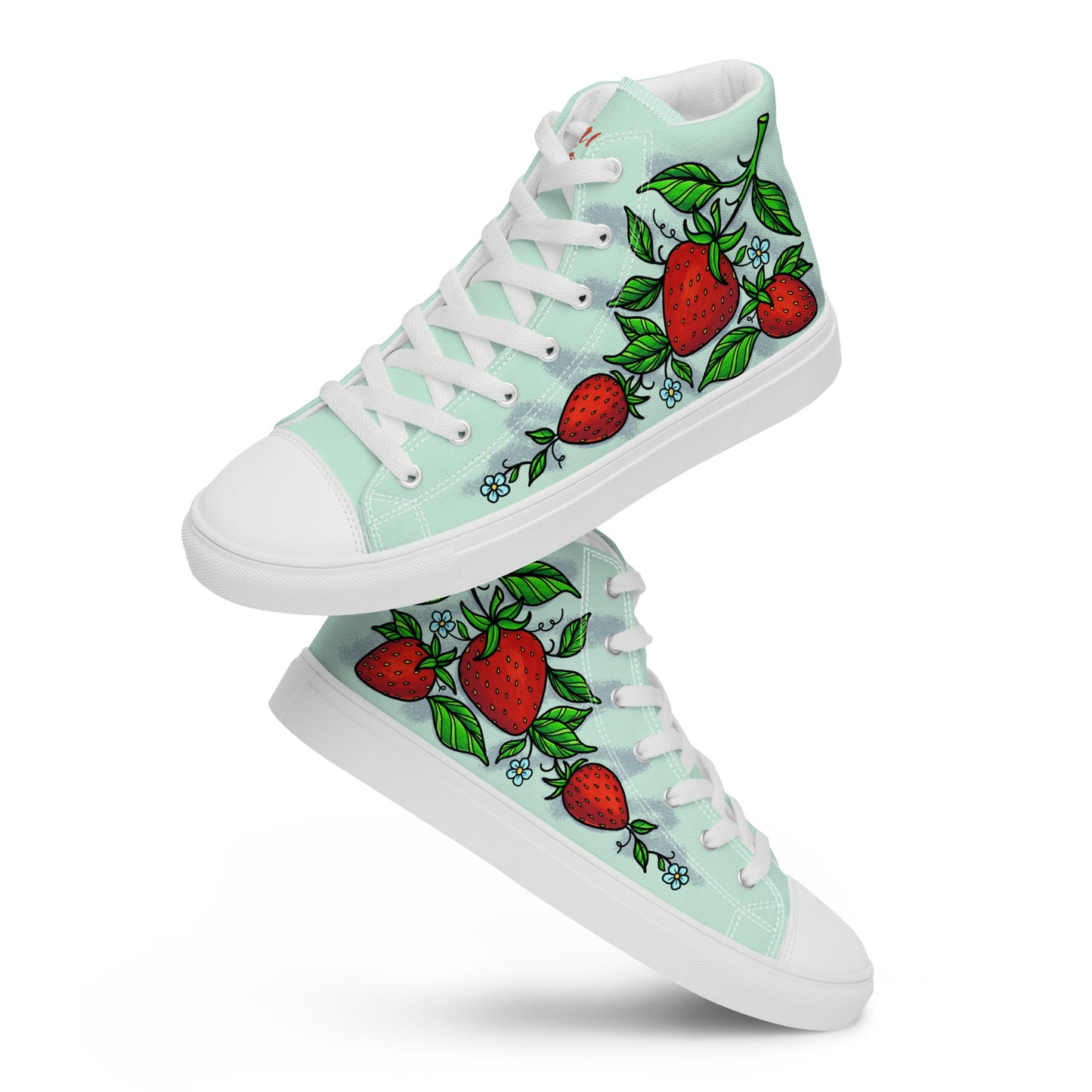 Strawberries Women’s High Top Canvas Shoes