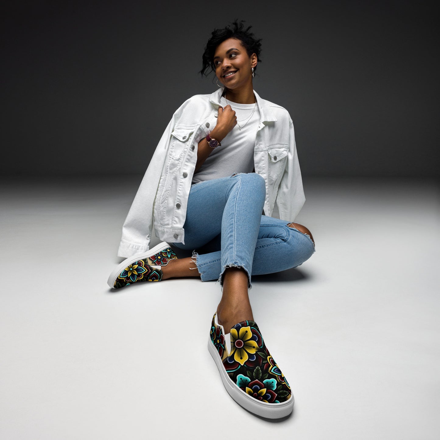 American Traditional Mandala Women’s Slip-On Canvas Shoes
