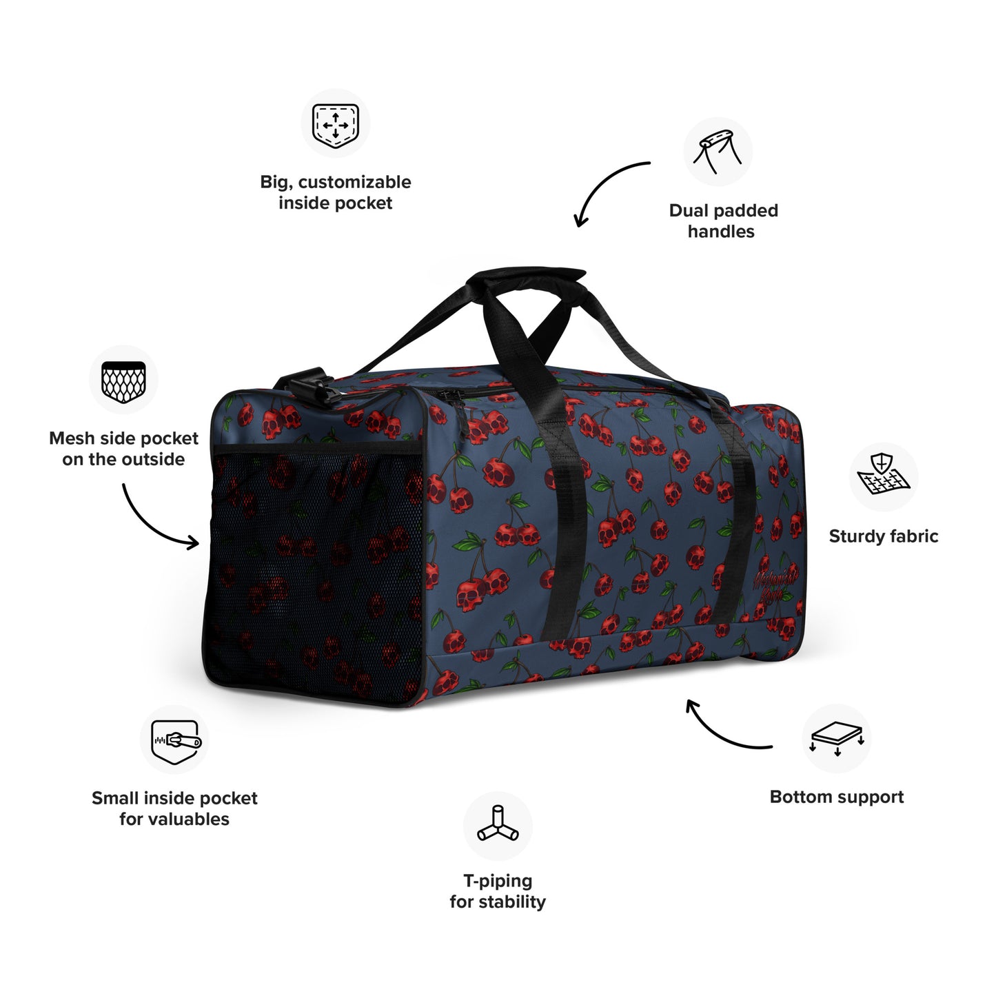 Skull Cherries Duffle Bag