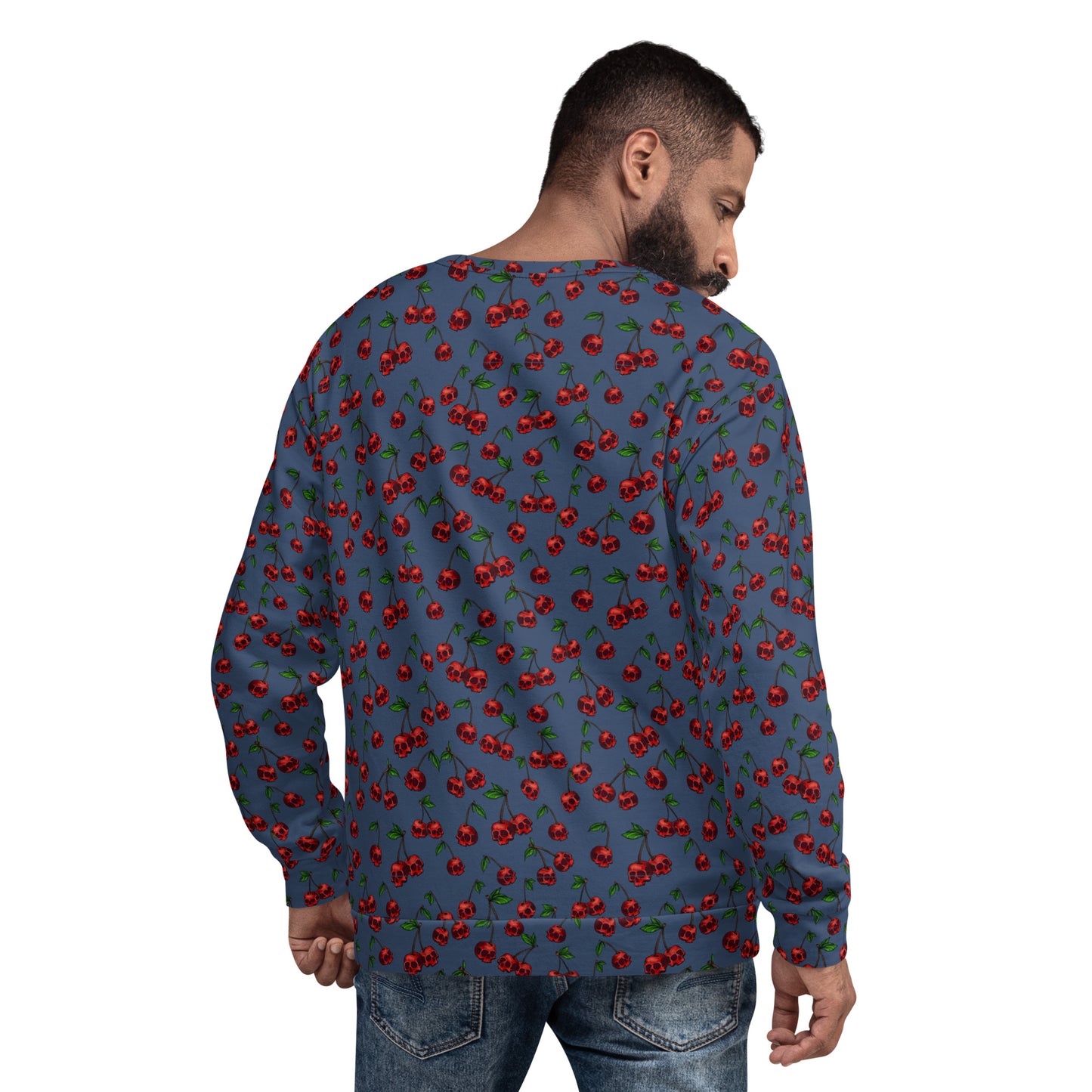 Skull Cherries All Over Print Unisex Sweatshirt
