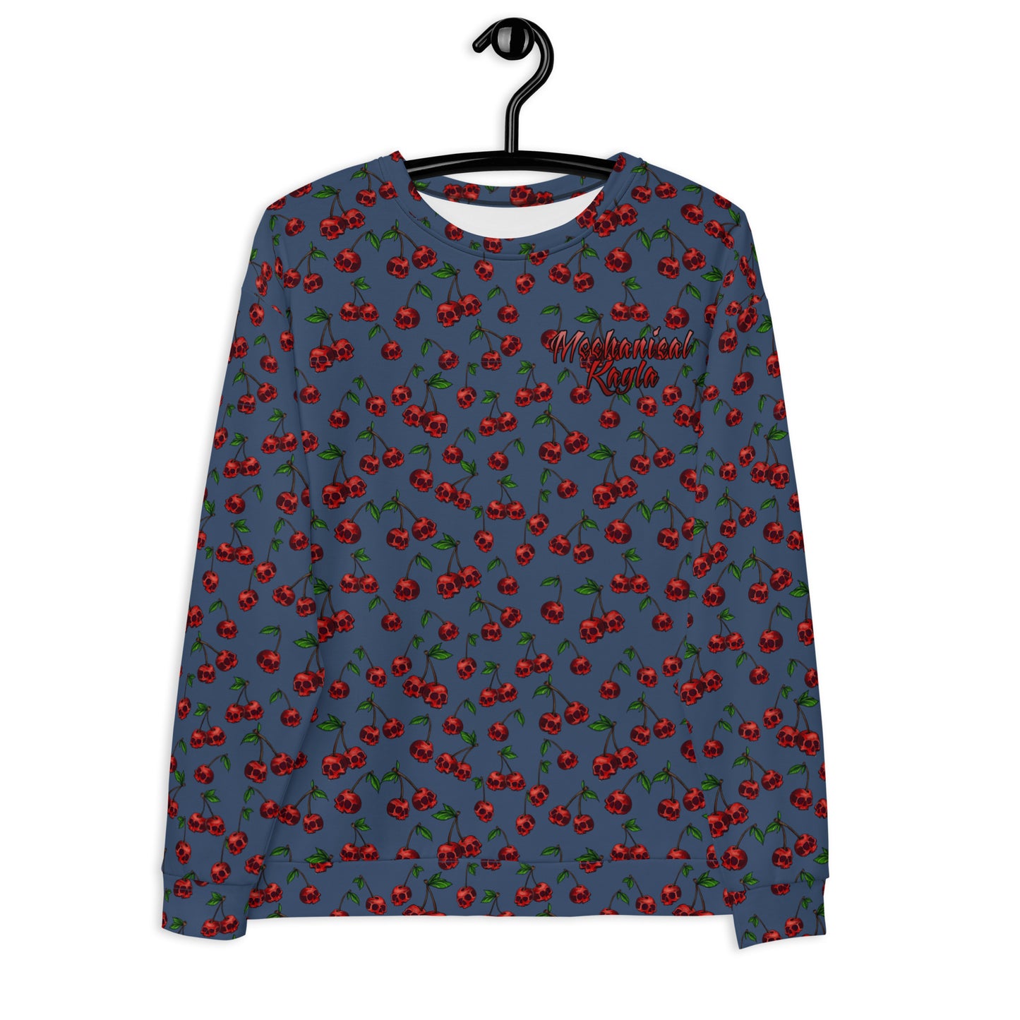 Skull Cherries All Over Print Unisex Sweatshirt