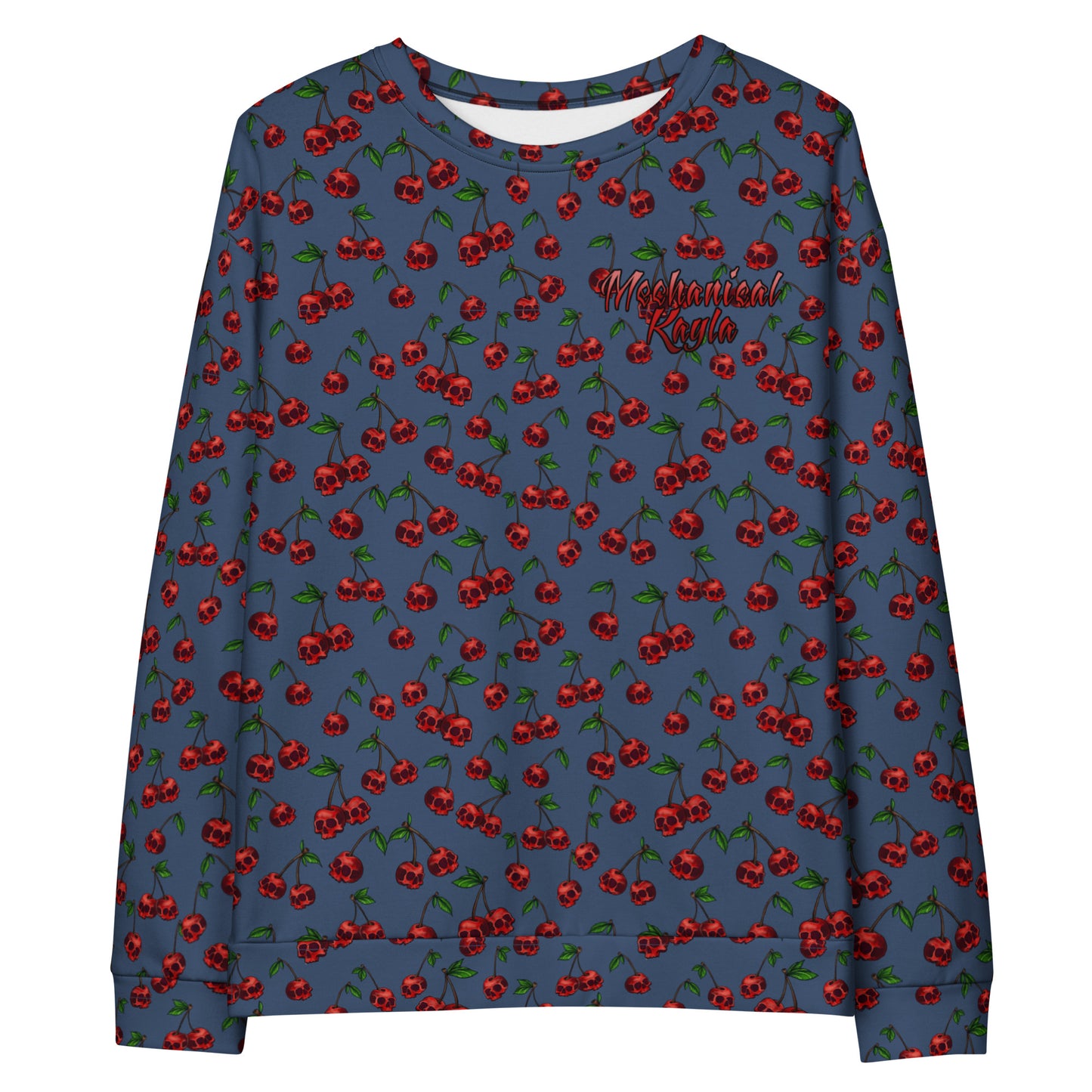 Skull Cherries All Over Print Unisex Sweatshirt
