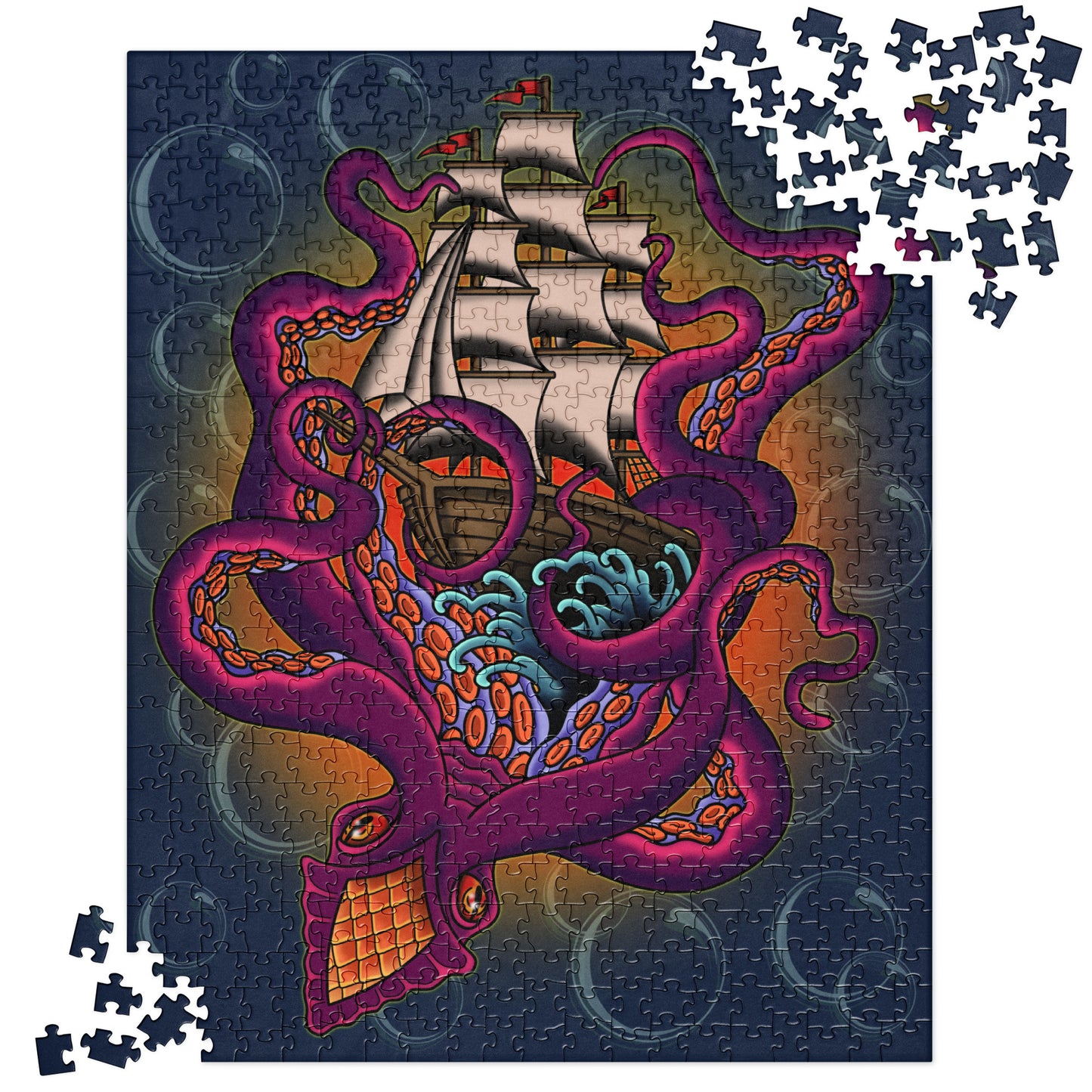 Ship and Kraken Jigsaw puzzle