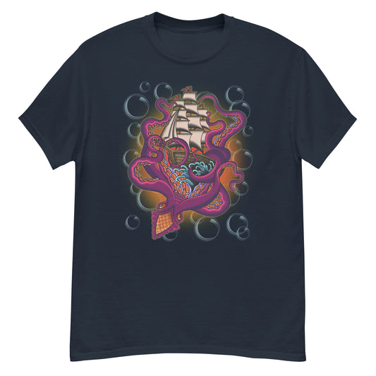 Ship and Kraken Unisex T-Shirt