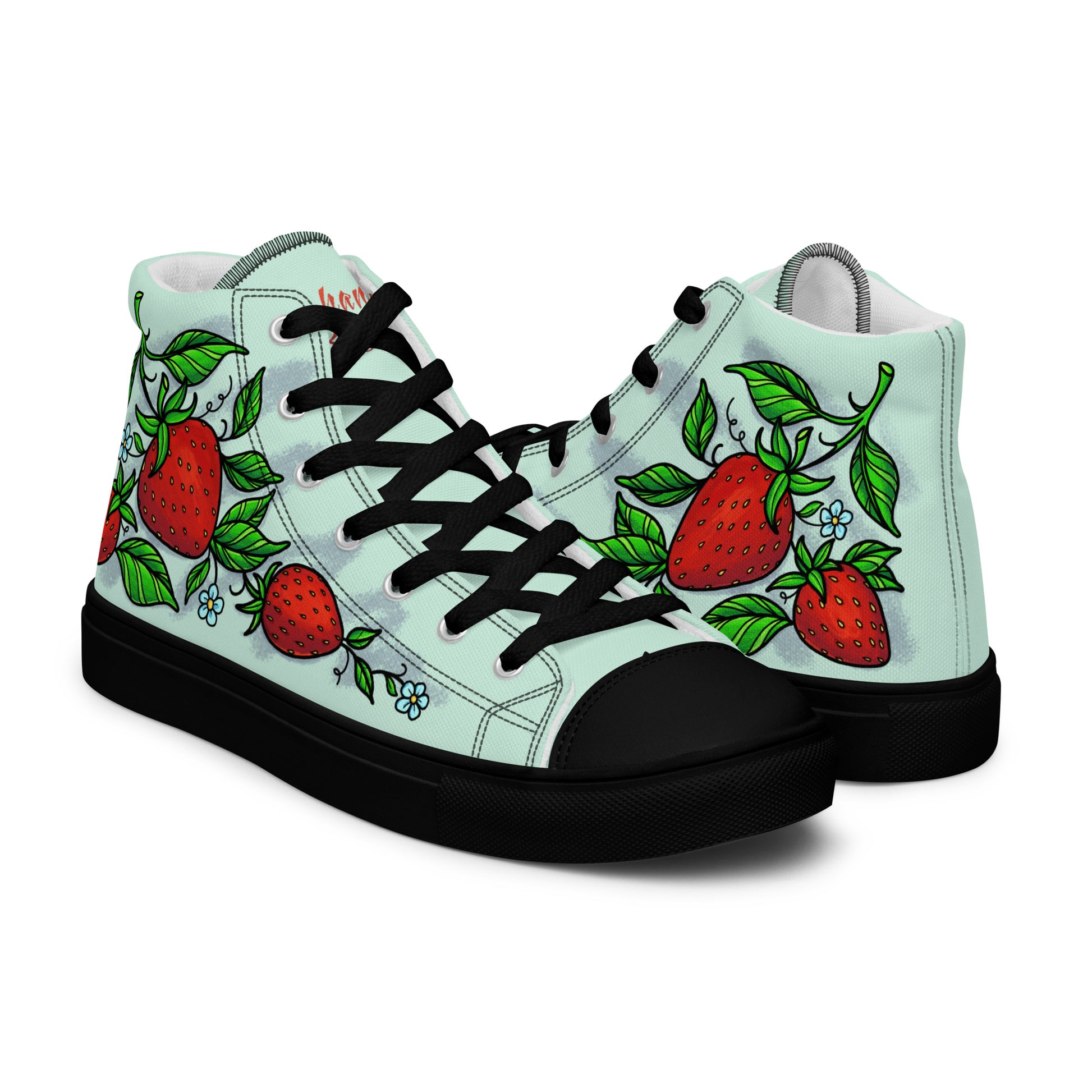 Strawberries Women's High Top Canvas Shoes – MechanicalKayla